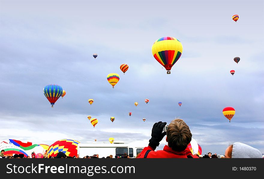 The International Balloon Fiesta attracts many amateur photographers. The International Balloon Fiesta attracts many amateur photographers