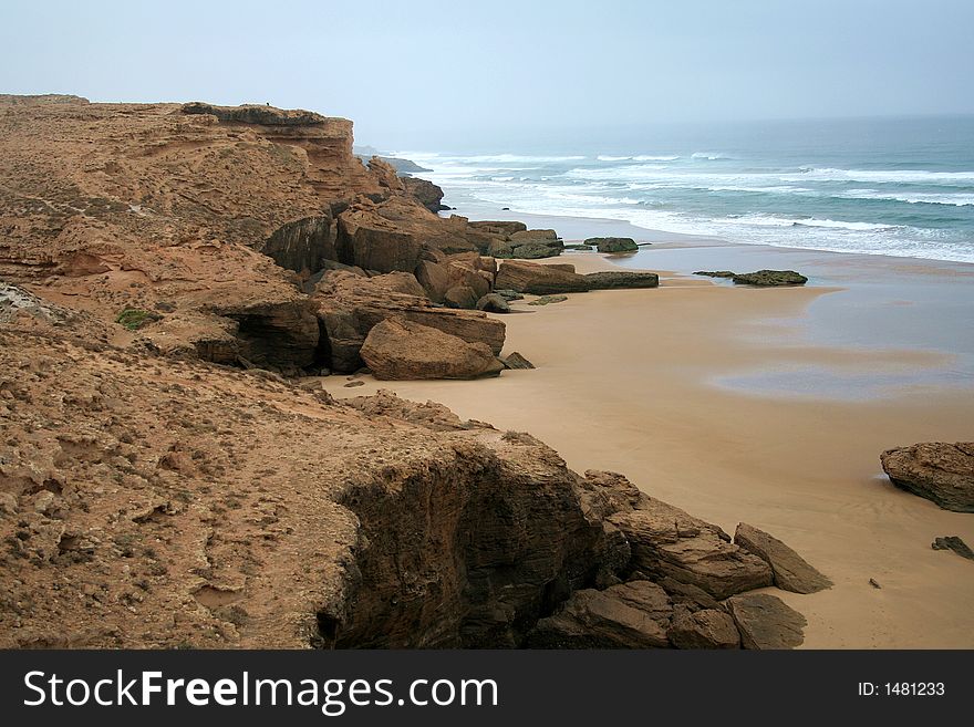 View at the Atlantic's moroccan coast