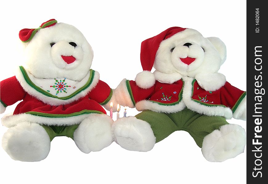 Christmas Bears With Candles