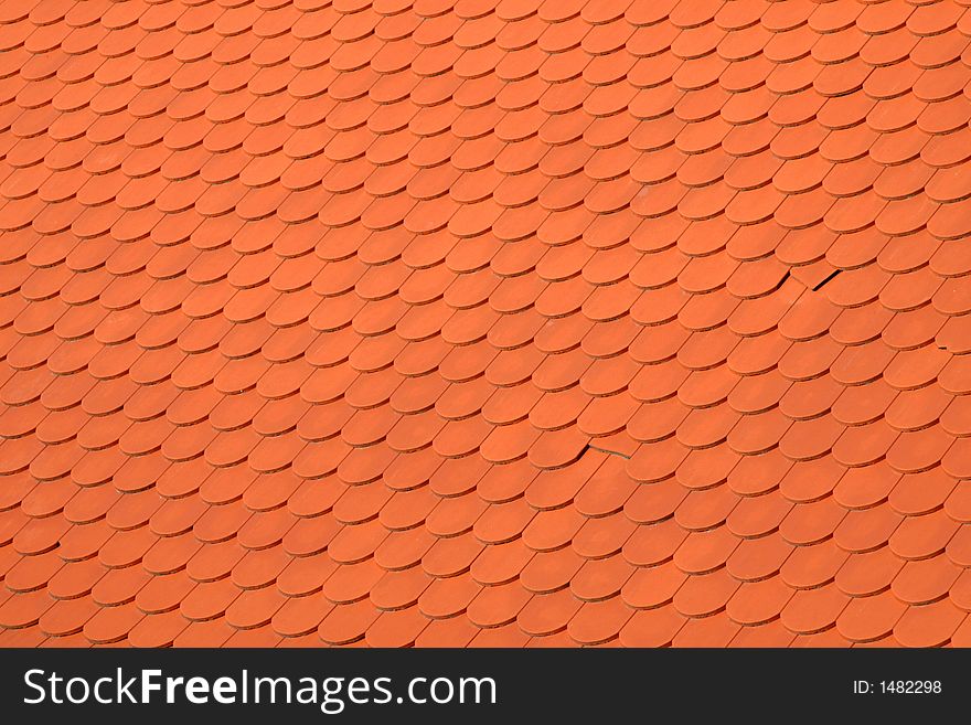 Background texture from a red tile roof. Background texture from a red tile roof.