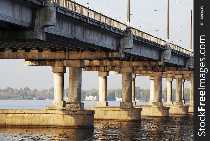 Big bridge for Dnepr river. Big bridge for Dnepr river
