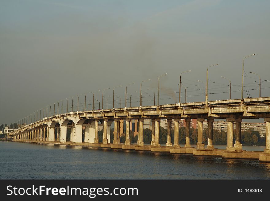 Big bridge for Dnepr river