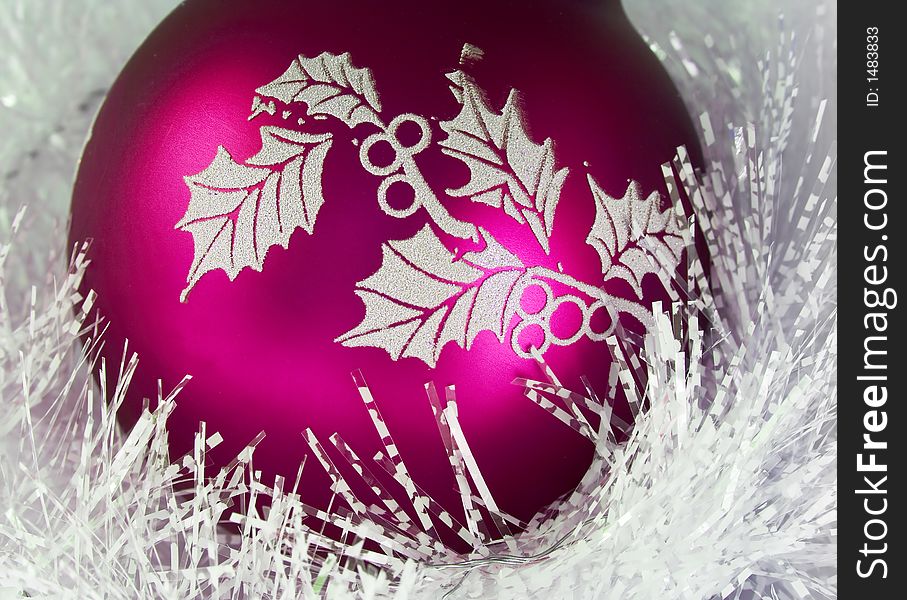 Purple christmas ball for christmas ornament