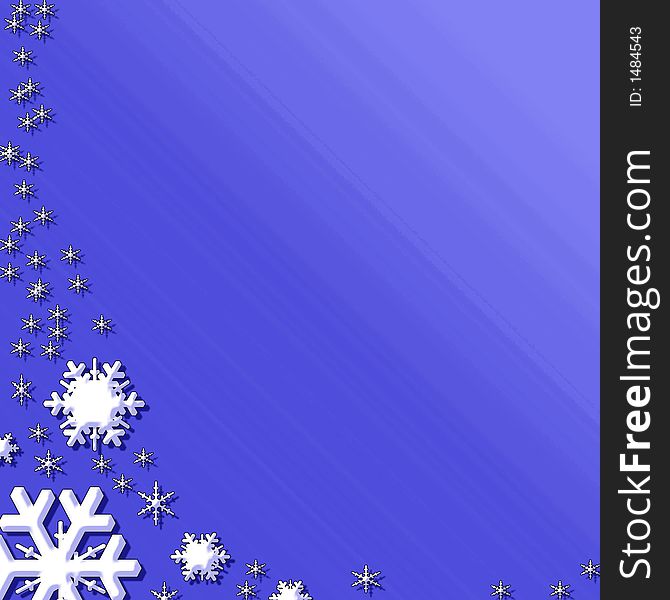 Winter themed background with snowflakes and stars. Winter themed background with snowflakes and stars