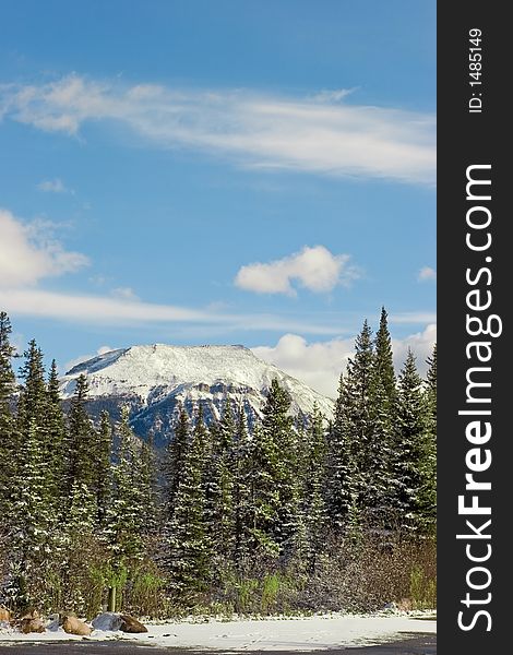 A view of the Canadian Rockies. A view of the Canadian Rockies