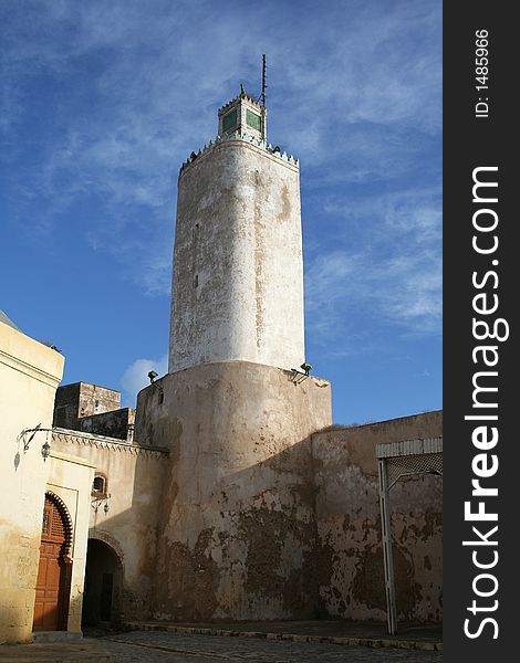 View at fortified tower in El Jadida (Morocco)