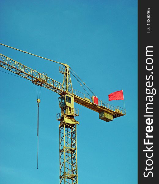 A crane at a construction aera. Okt 06. A crane at a construction aera. Okt 06