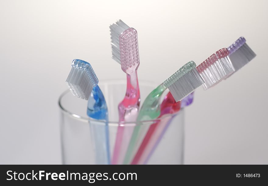 Photo of Various Toothbrushes in a Glass - Oral Hygiene