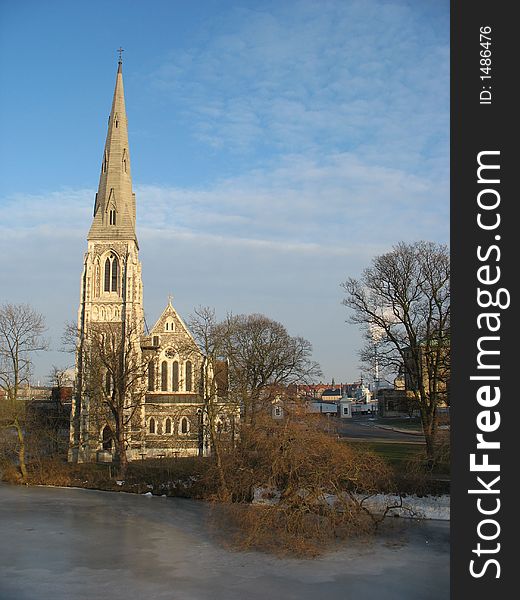 Saint Alban's Church in Copenhagen, Denmark. Saint Alban's Church in Copenhagen, Denmark