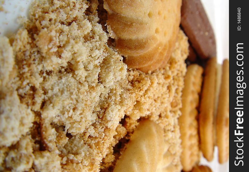 Various Biscuits, crumbs and crushed bits