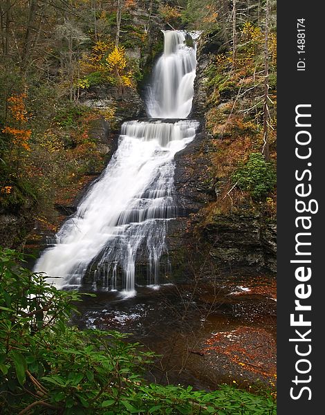 Dingman falls in PA state park. Dingman falls in PA state park