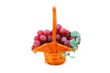 Basket Of Grapes Royalty Free Stock Photo