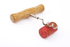 Cork And Corkscrew Royalty Free Stock Photos Cork And Corkscrew Royalty Free Stock Photos