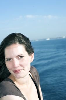 Woman On Cruise Ship 2 Royalty Free Stock Photography Woman On Cruise Ship 2 Royalty Free Stock Photography