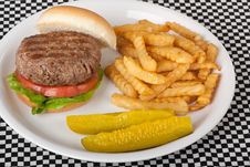 Burger And Fries Stock Images