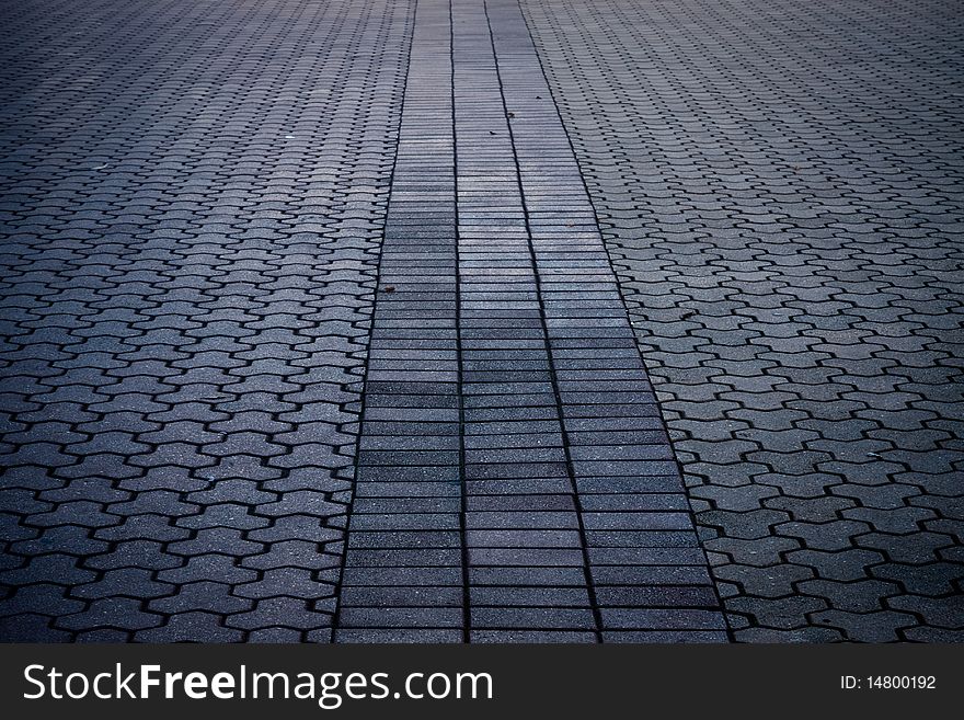 Brick pavers running into the distance. Brick pavers running into the distance.