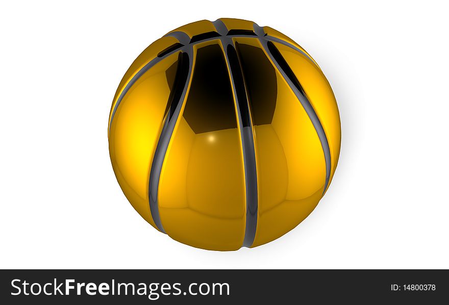 Golden Ball Basketball
