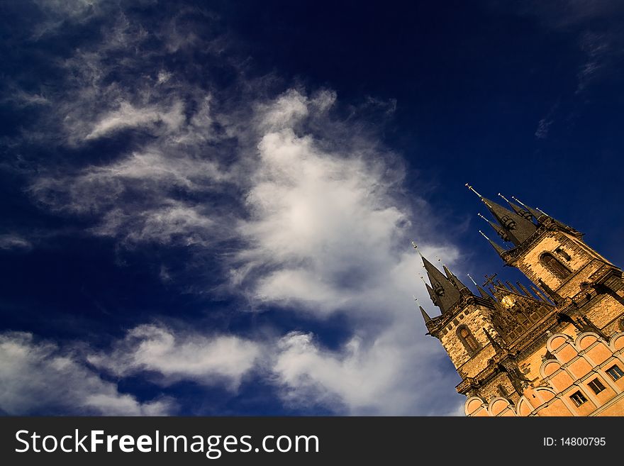 Clouds over the Church of Our Lady Before Tyn