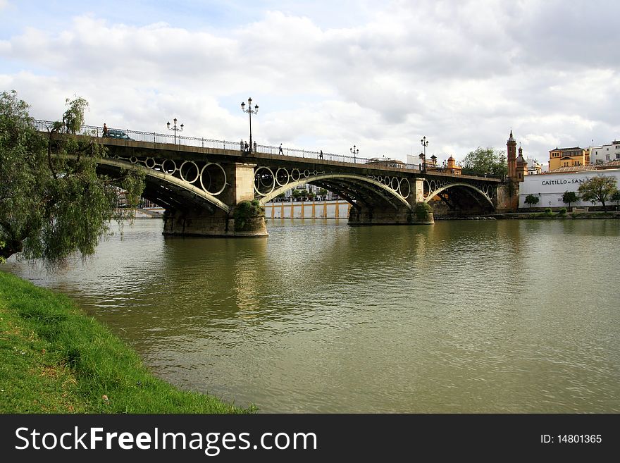 Bridge over Guadalquivir river in Seville