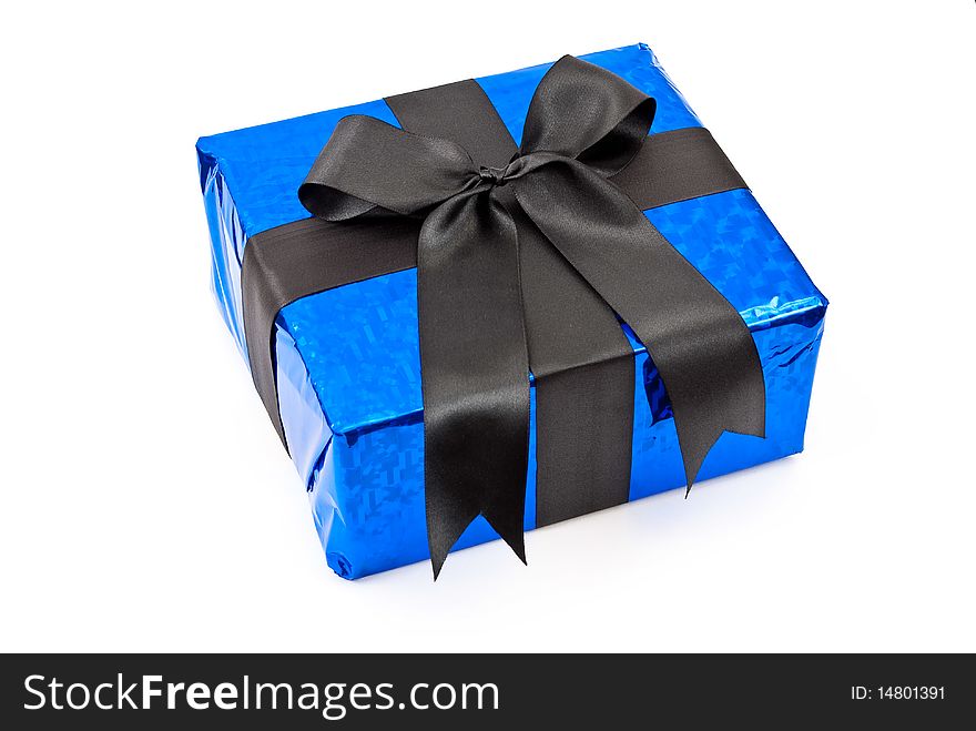 Gift box with black bow