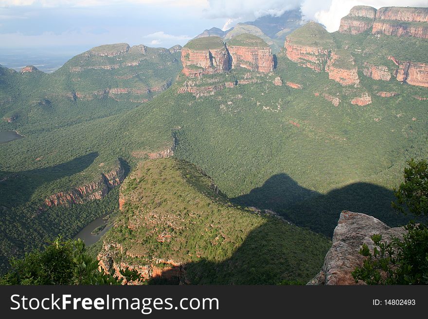 Blyde River Canyon view, Drakensberg Mountains, South Africa. Blyde River Canyon view, Drakensberg Mountains, South Africa