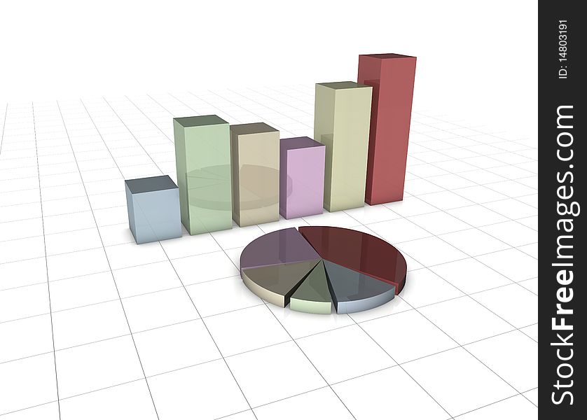 success graph and percent graph in white background