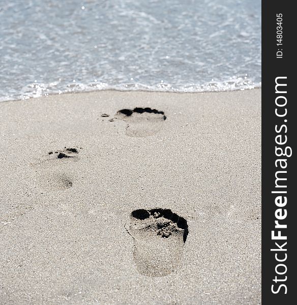 Footprints at beach