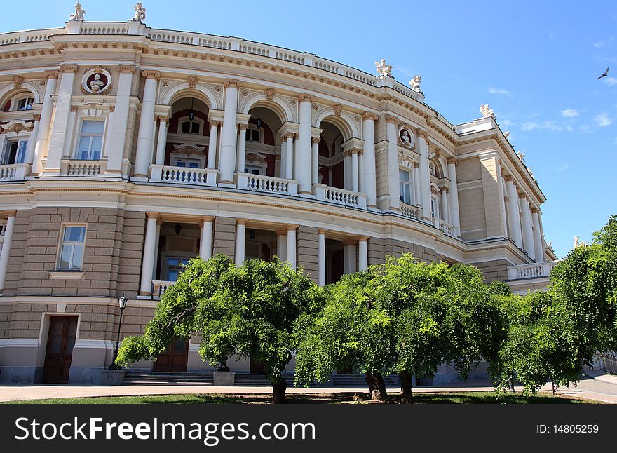 Famous opera and ballet house in odessa. Famous opera and ballet house in odessa