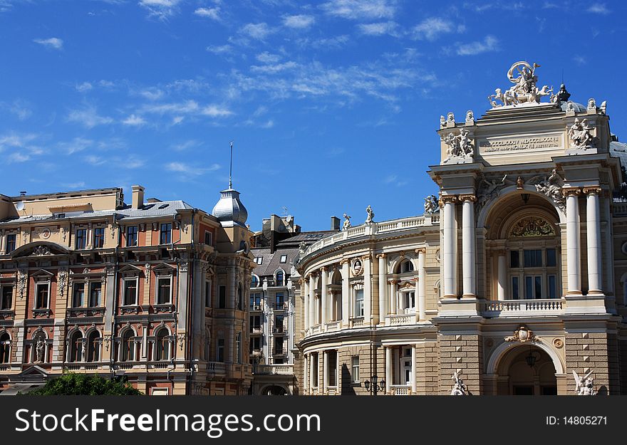 Three ancient buildings , old city architecture