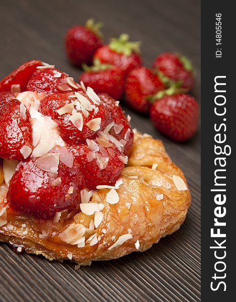 Fresh and sweet strawberry tartlet cake. Fresh and sweet strawberry tartlet cake