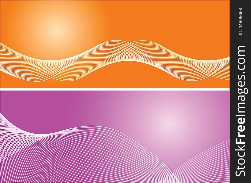 Pink and orange background with white lines