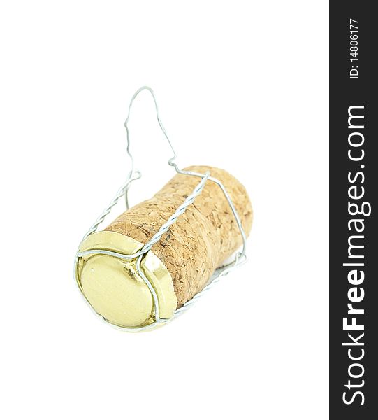 Champagne Cork on a white background