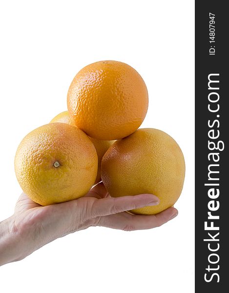 Three oranges in one hand