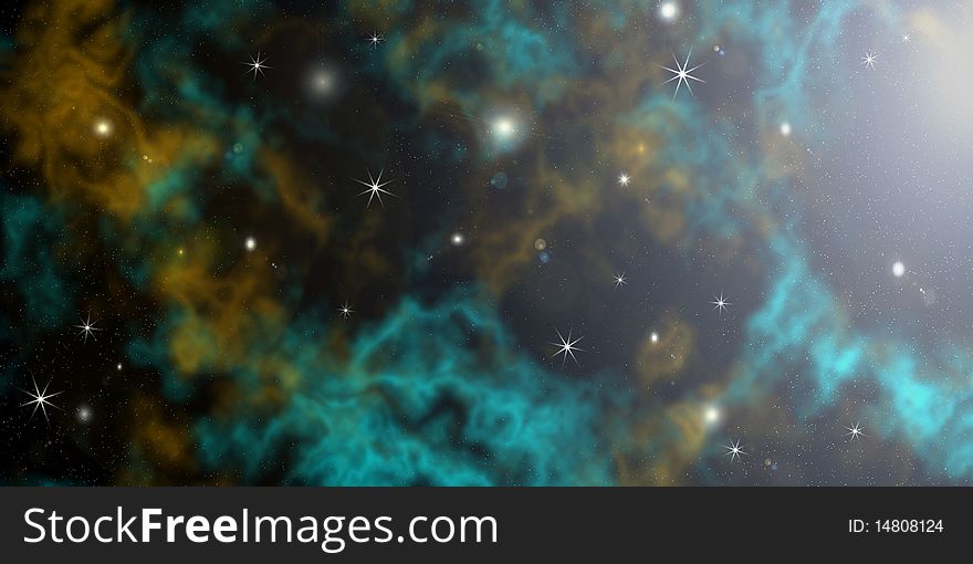 Colour nebula in outer spaces. Colour nebula in outer spaces