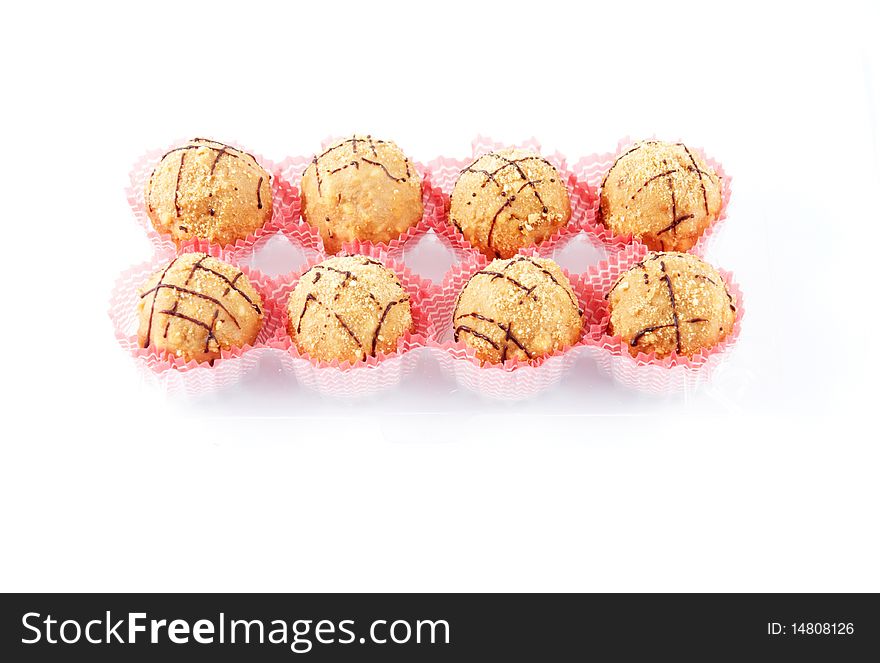 A muffins in a plastic form