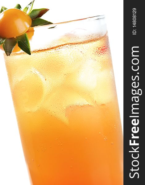 Alcoholic Cocktail with Tequila, Orange Juice, and Grenadine Syrup. Isolated on White Background. Alcoholic Cocktail with Tequila, Orange Juice, and Grenadine Syrup. Isolated on White Background.