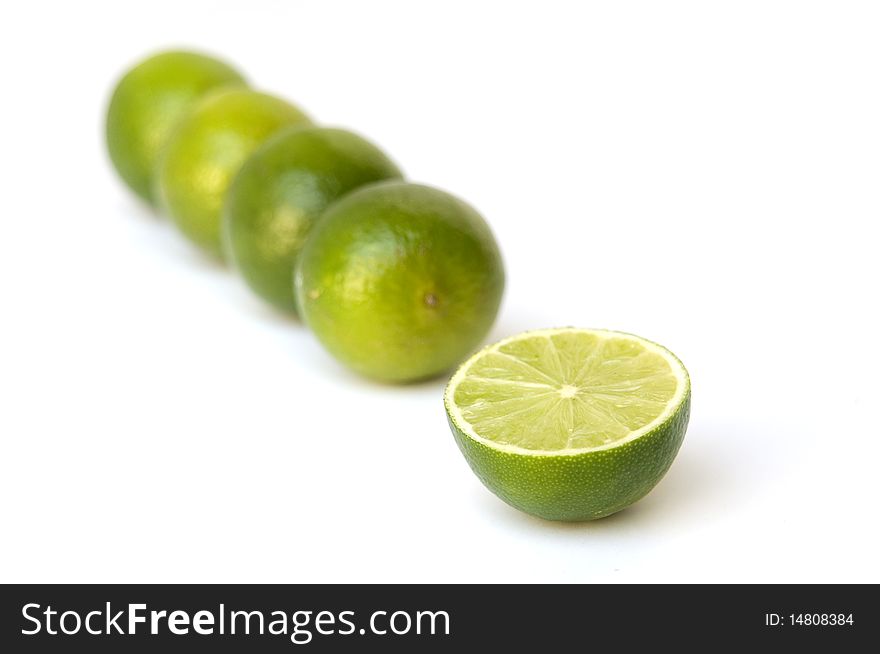 Still life of fruits, lime