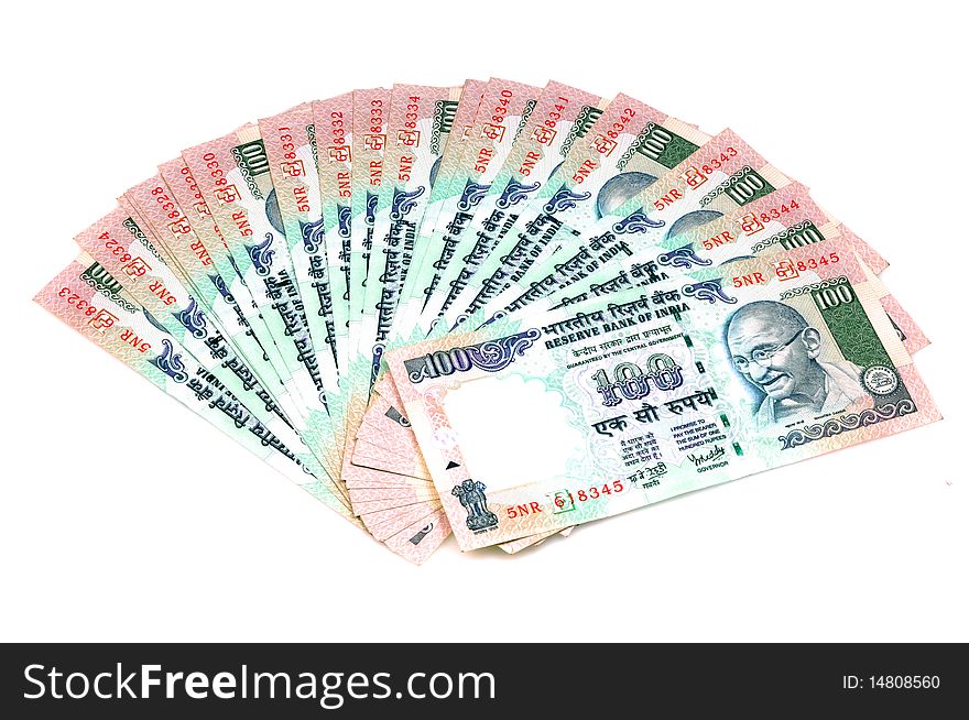 Indian currency notes isolated over white background. Indian currency notes isolated over white background.