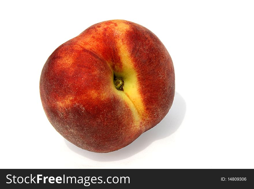 Isolated peach, on white background