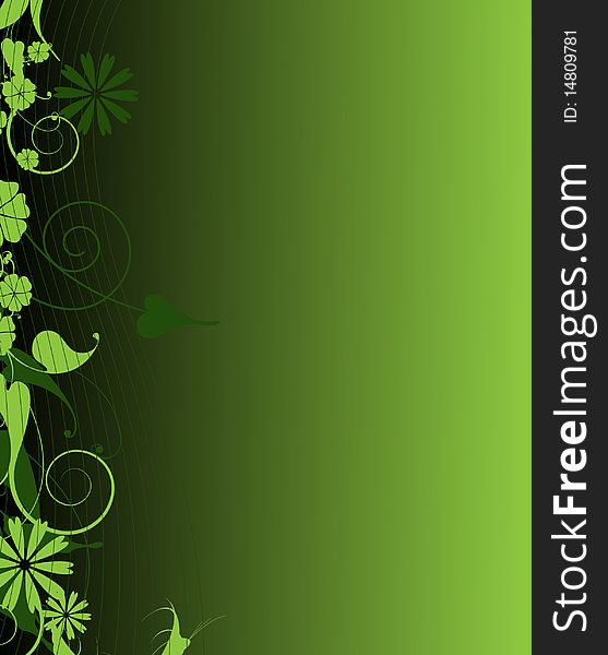 Abstract elegance floral pattern on a emerald background. Abstract elegance floral pattern on a emerald background