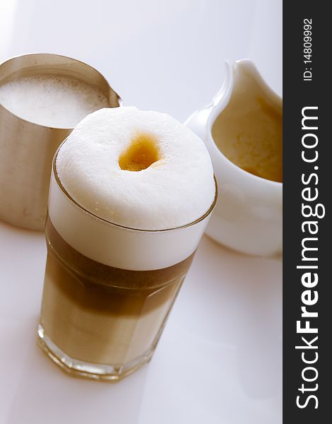 Studio shot of a Latte Macchiato