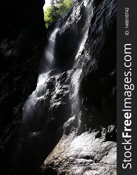 The Partnach Gorge German: Partnachklamm is a deep gorge that has been incised by a mountain stream. The Partnach Gorge German: Partnachklamm is a deep gorge that has been incised by a mountain stream.