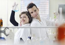 Students Couple In Lab Royalty Free Stock Photos Students Couple In Lab Royalty Free Stock Photos