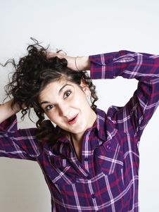 Happy And Suprised Girl Stock Image Happy And Suprised Girl Stock Image