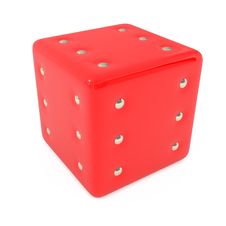 Red Dice Isolated On White Royalty Free Stock Photography