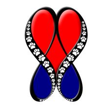 Infinite Love Paw Prints Bevel Royalty Free Stock Images