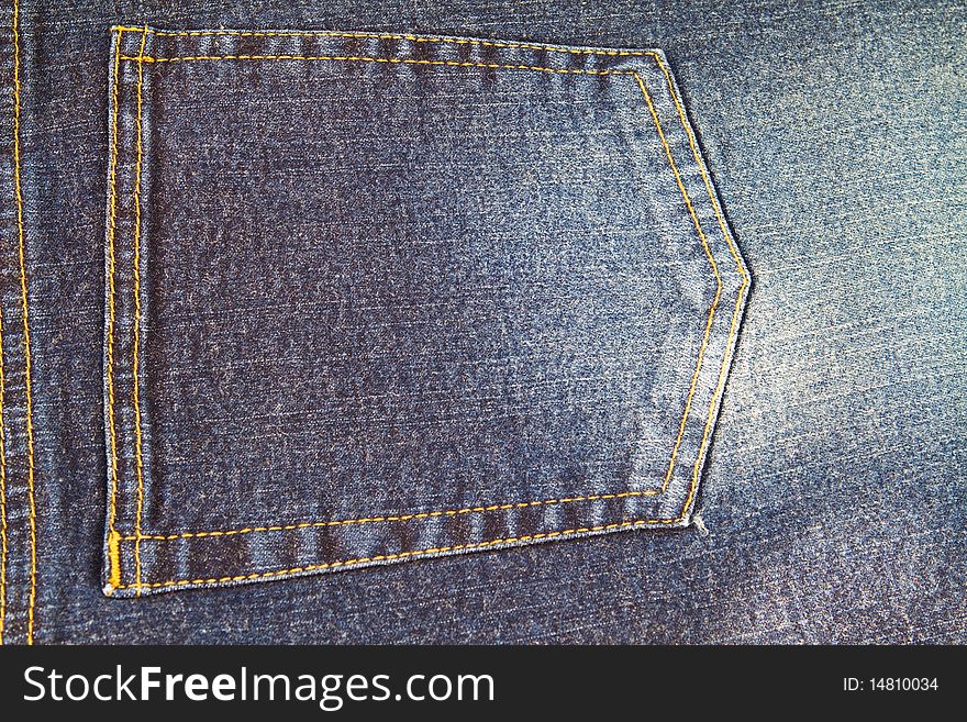 Texture of blue jeans cloth