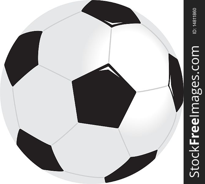 An isolated image of a leather soccer ball
