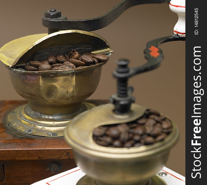 Still life of coffee mills