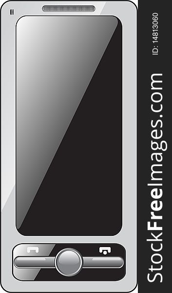 Mobile phone isolalted on white. Own design